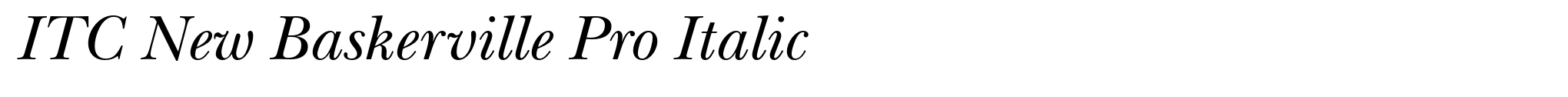 ITC New Baskerville Pro Italic image